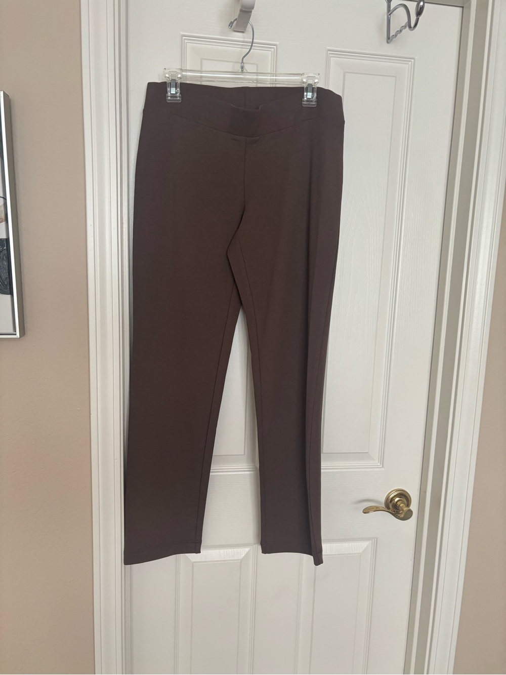 J. Jill Straight Leg Pull-On Pants - Chocolate Brown